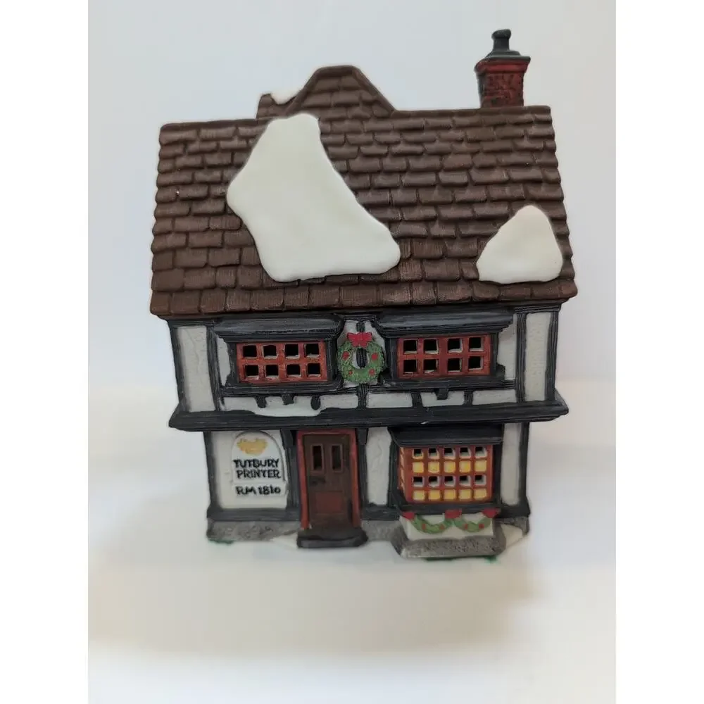 Vintage Dept 56 Dickens Village‎ TUTBURY PRINTER 5568-9 Building Retired
